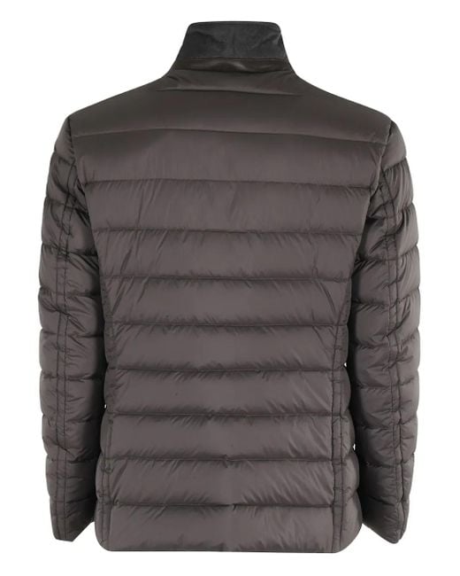 Moorer Black Zayn Quilted Button-Fastening Jacket for men