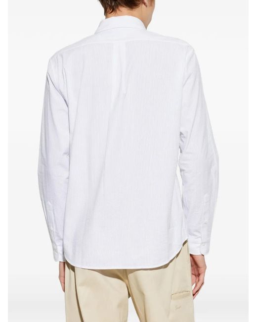 KENZO White Logo-Embroidered Shirt for men