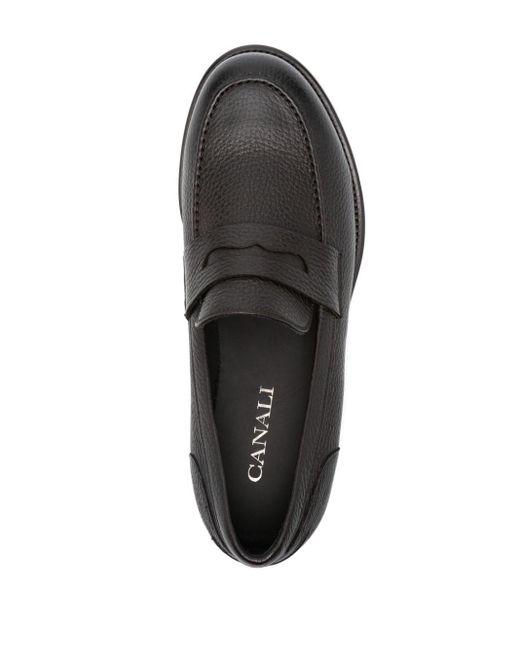 Canali Black Penny-slot Loafers for men