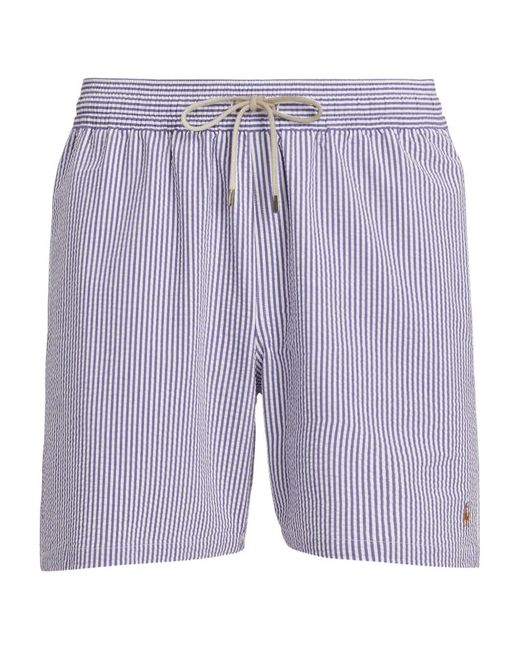Polo Ralph Lauren Blue Striped-Design Swim Shorts for men