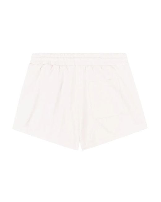 Pantalones cortos con logo bordado y raya lateral Sporty & Rich de color Natural