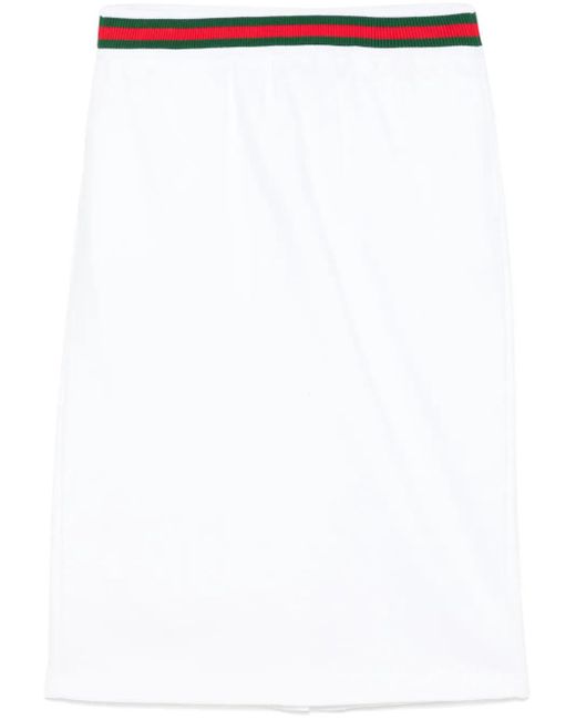 Gucci Rok Met Web-Streep in het White