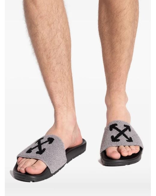 メンズ Off-White c/o Virgil Abloh Arrow サンダル ホワイト | Lyst