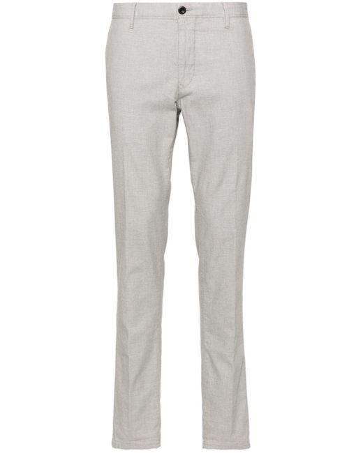 Pantalones ajustados de talle medio Incotex de hombre de color Gray