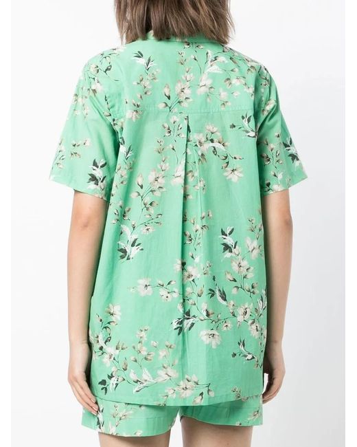 Bambah Green Floral Short-Sleeve Shirt