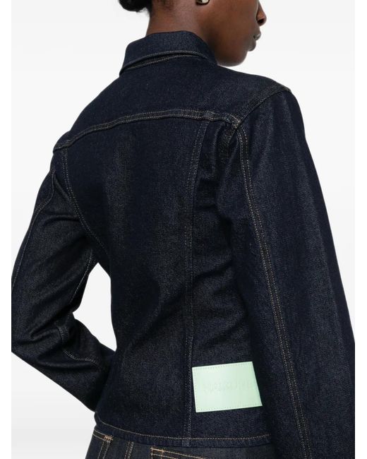 Haikure Black Button-Fastening Denim Jacket
