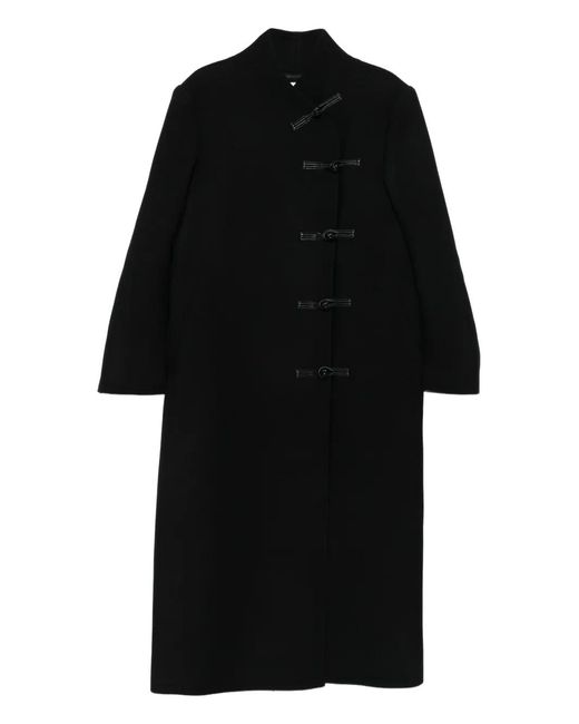 Abrigo Con Cuello Mao Rohe de color Black