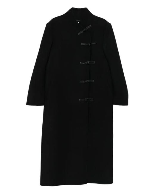 Rohe バンドカラーコート Black
