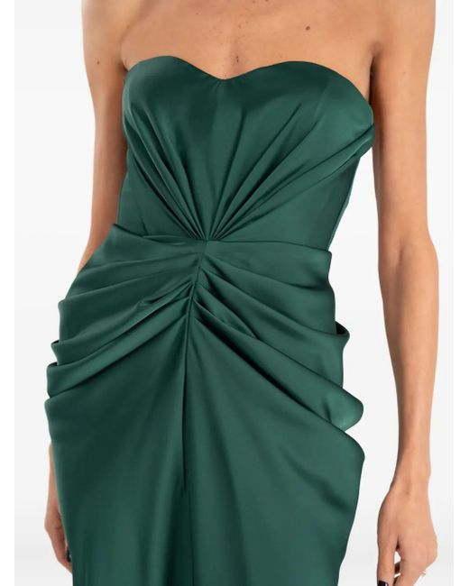 Ana Radu Green Strapless Maxi Dress