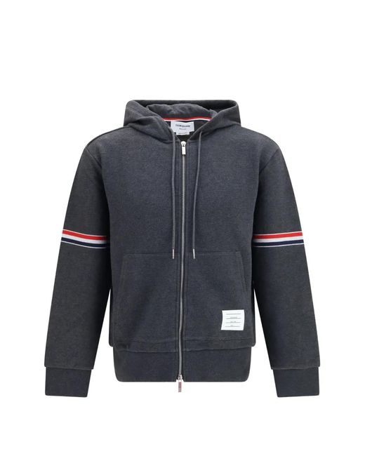 Thom Browne Blue 4-Bar Piqué Hoodie for men