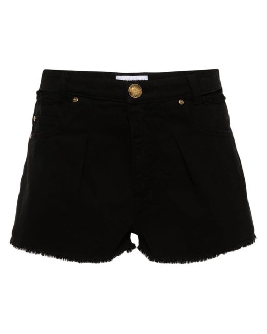 Pantalones vaqueros cortos con efecto envejecido Pinko de color Black