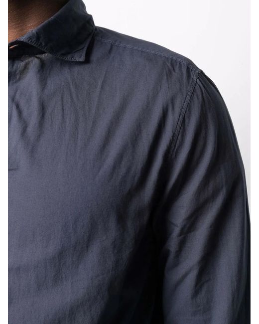 Deperlu Blue Button-Down Shirt for men