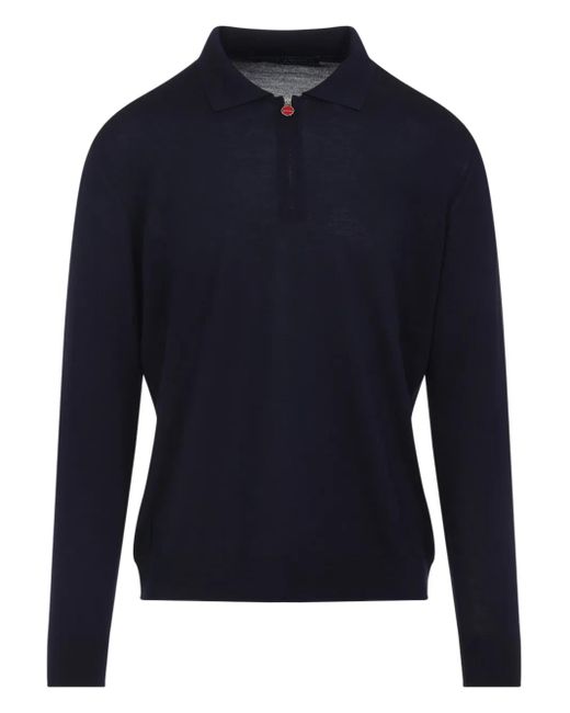 Kiton Poloshirt mit Reißverschluss in Blue für Herren