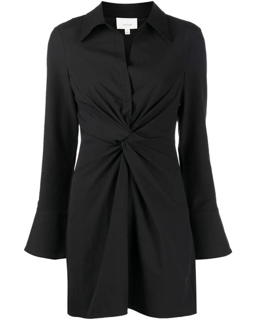Cinq À Sept Black Mckenna Twist-Detail Dress
