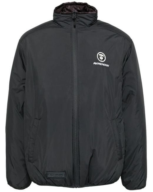 Chaqueta AAPENOW moonface con cremallera y logo Aape By A Bathing Ape de hombre de color Black