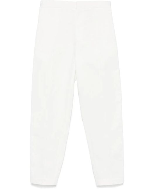 メンズ Zegna テーパードパンツ White