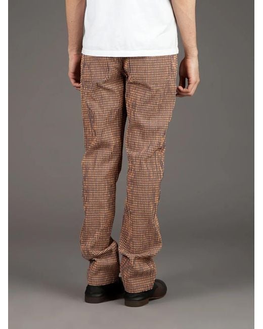 Carven Brown Checked Trouser for men