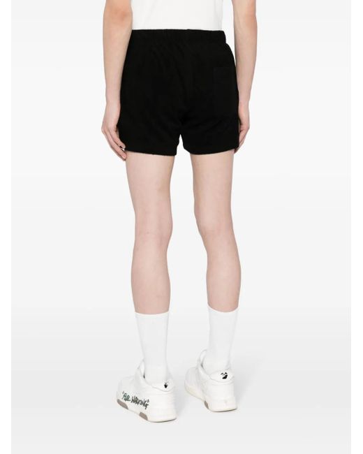 BLUE SKY INN Black Waiter Cotton Terry-Cloth Shorts for men