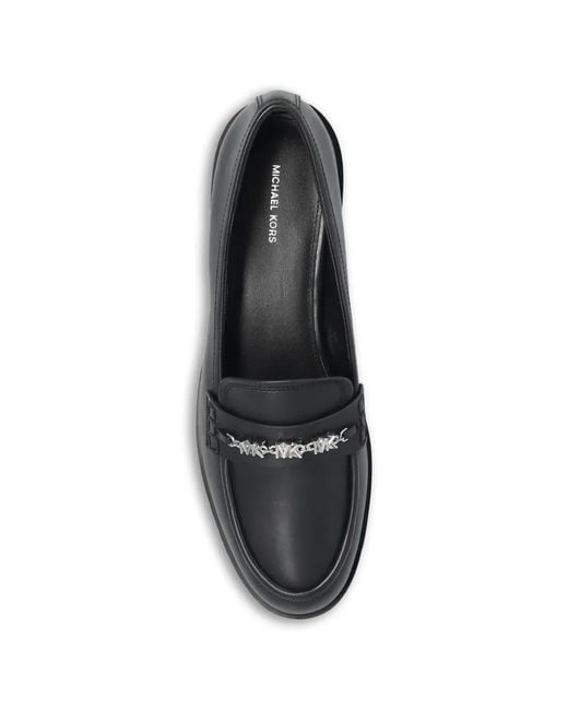 MICHAEL Michael Kors Black Dina Chain Calf Leather Pumps