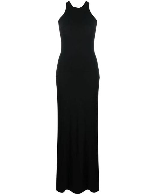 Elisabetta Franchi Black Open-back Sleeveless Gown