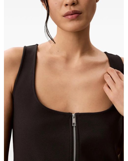 Calvin Klein Black Zip-Up Sleeveless Top