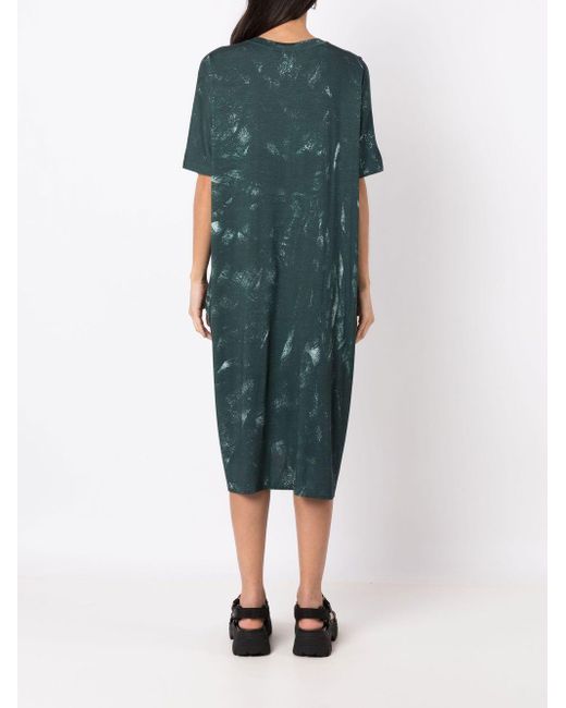 UMA | Raquel Davidowicz Green Gathered-front T-shirt Dress