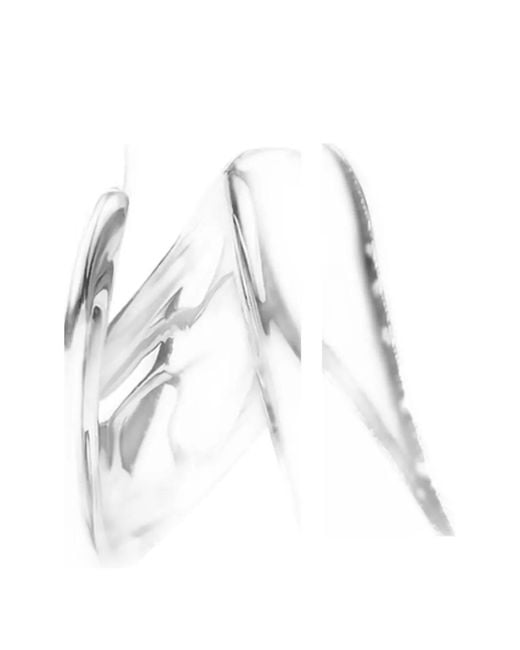 Maria Black White Coil Stud Earrings