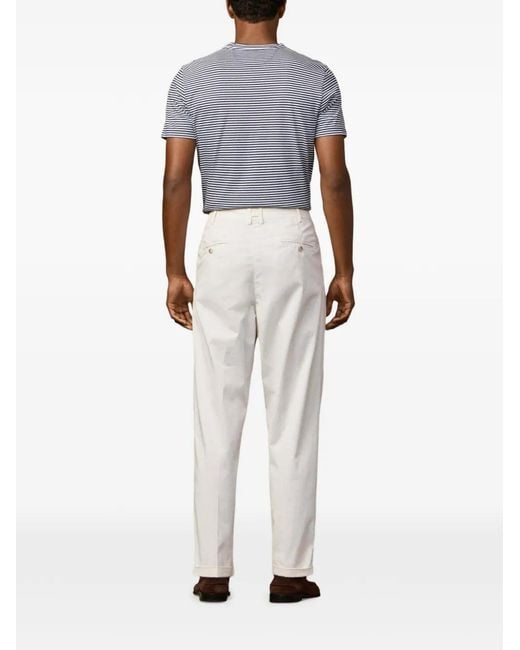 Hackett White Fulham Chino Trousers for men