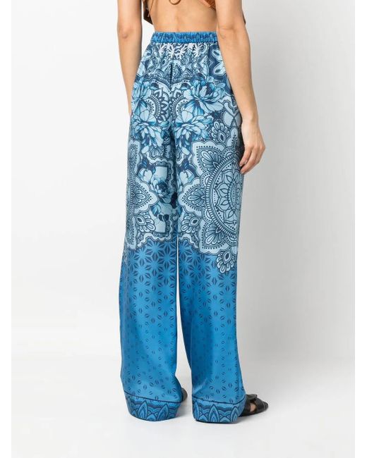 Alberta Ferretti Blue Trousers