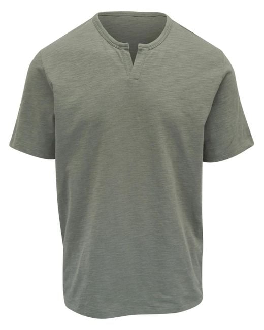 メンズ Vince スリットネック Tシャツ Green