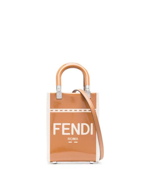 Fendi Brown Mini Sunshine Handtasche