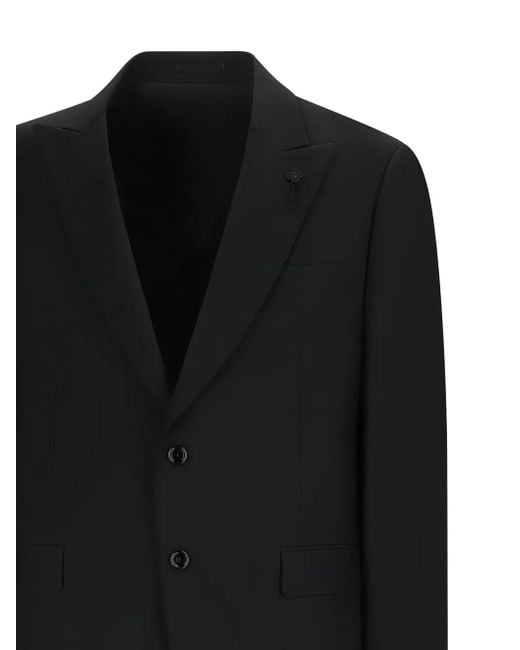 Lardini Black Drop 7 Lapel Pin Suit for men