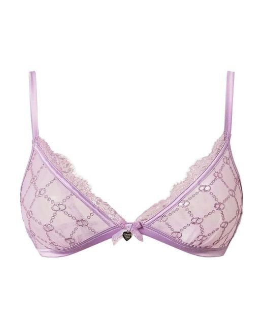 Twinset チェーンレース ブラ Pink