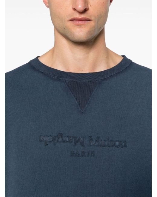 Maison Margiela Four Stitch-logo Sweatshirt in het Blue voor heren