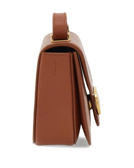 Ferragamo Brown Double Gancini Cross Body Bag