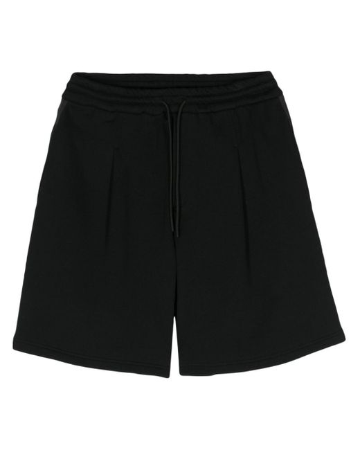 Emporio Armani Black Paneled Cotton Bermuda Shorts for men