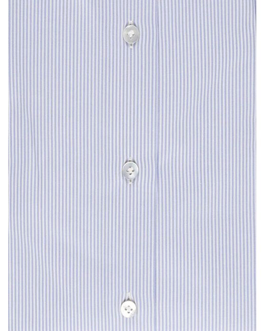 Borriello Blue Basic Striped Shirt for men