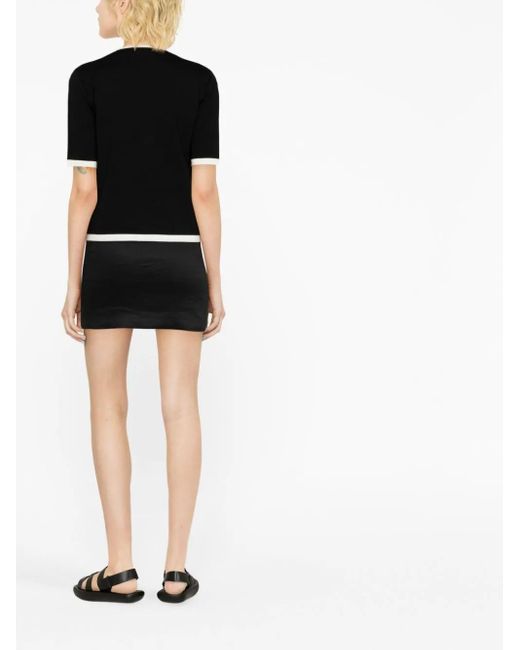 Gucci T-Shirt Met Contrasterende Afwerking in het Black