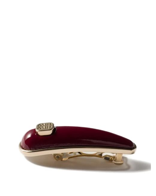 Miu Miu Brown Haarspange Mit Logo