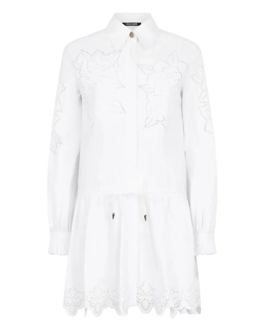 Roberto Cavalli エンブロイダリー シャツドレス White