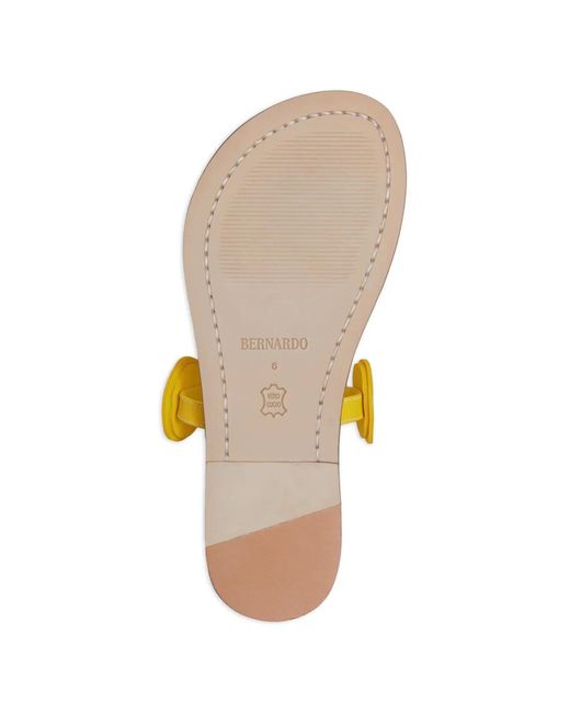 Bernardo Metallic New Moon Round-Toe Post Sandals