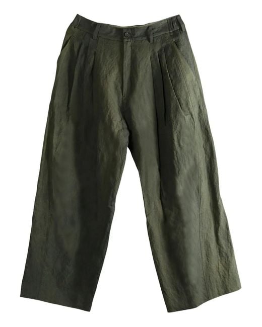Ziggy Chen Gray Wide-Leg Trousers for men