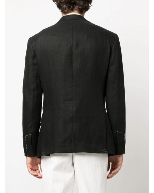 Ralph Lauren Black Notched-Lapels Double-Breasted Blazer for men