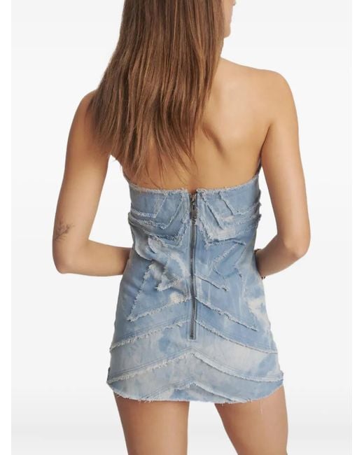 One Teaspoon Blue Jeans-Minikleid Mit Sternmuster