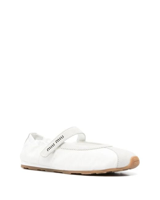 Miu Miu Women Suede Leather Ballets
