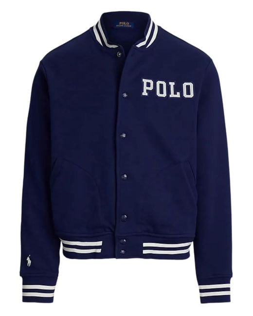 Polo Ralph Lauren Blue Button Striped-Detail Jacket for men