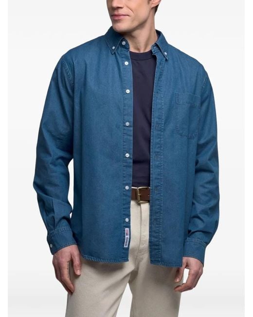 Sebago Blue Benjamin Buttoned Pocket Shirt