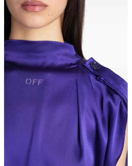 Off-White c/o Virgil Abloh ロゴ ブラウス Purple