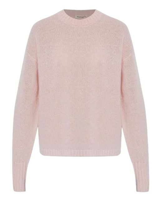 By Malene Birger Pink Round-Neck Wool Sweater