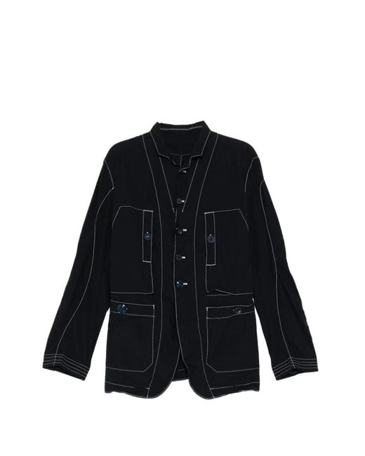 Undercover Black Contrast-Stitch Jacket for men
